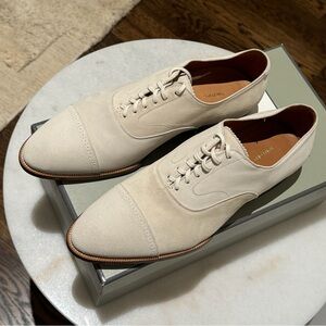 Tom Ford Suede Men's White Oxford Shoes